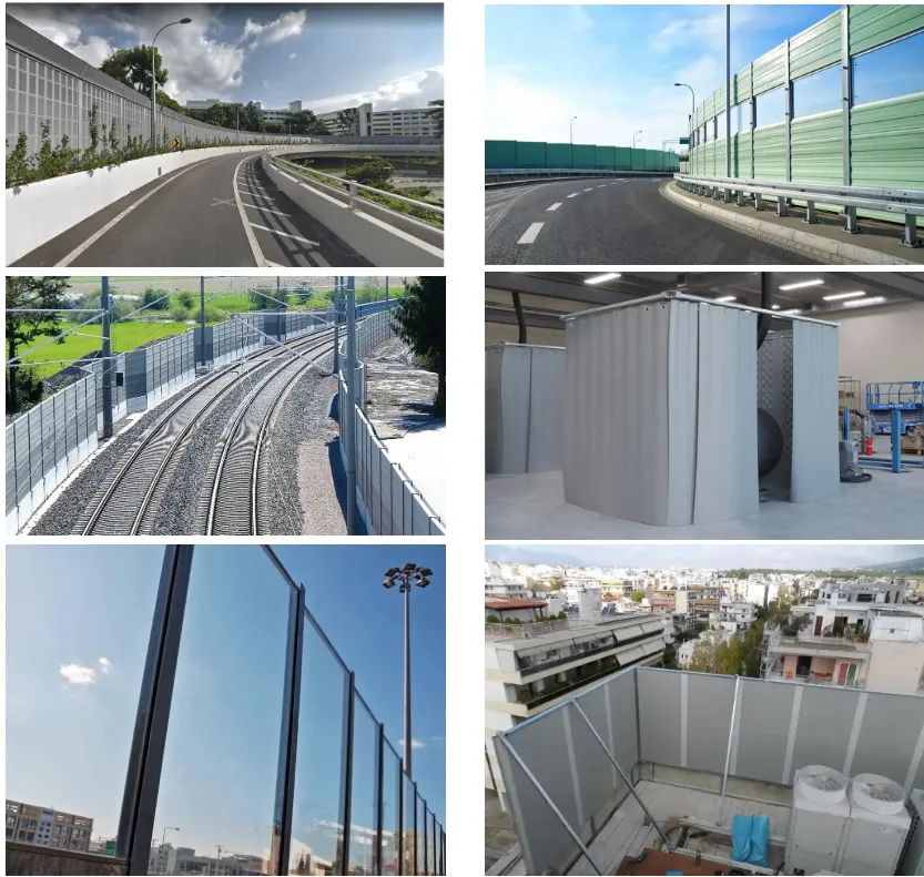 Zhongtai Grey Sound Barrier China Wholesalers Transparent Sound Barrier 80mm 100mm 120mm 140mm Thickness Construction Site Noise Barrier