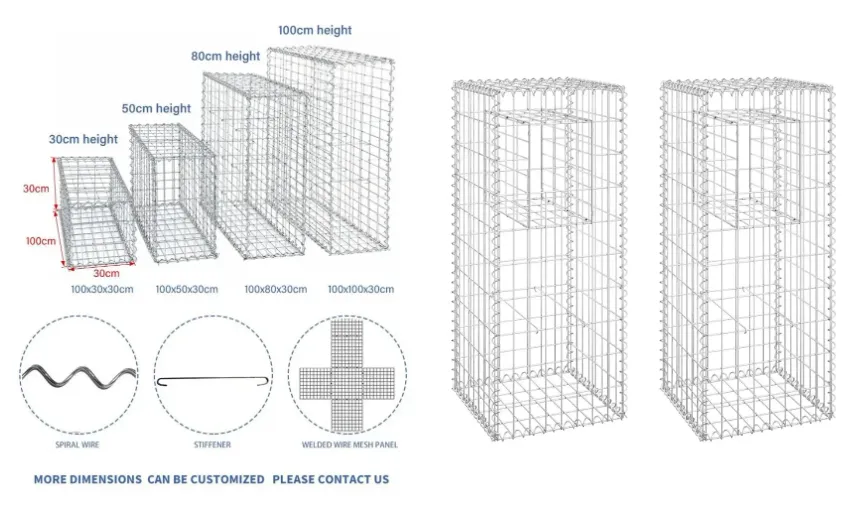 Zhongtai  PVC Coated Gabion Mesh Basket