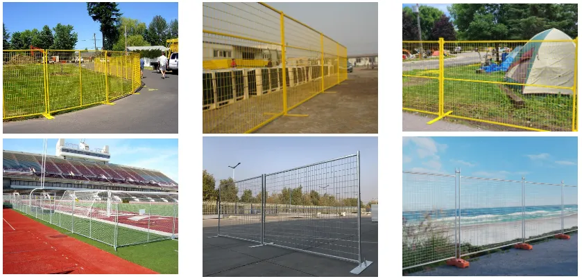 Zhongtai Galvanized Temporary Fence Panels 30 X 30 X 150 mm Exterior Square Steel Rod/Pipe Canada Temporary 6 Foot Fence