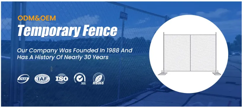 Zhongtai Galvanized Temporary Fence Panels 30 X 30 X 150 mm Exterior Square Steel Rod/Pipe Canada Temporary 6 Foot Fence
