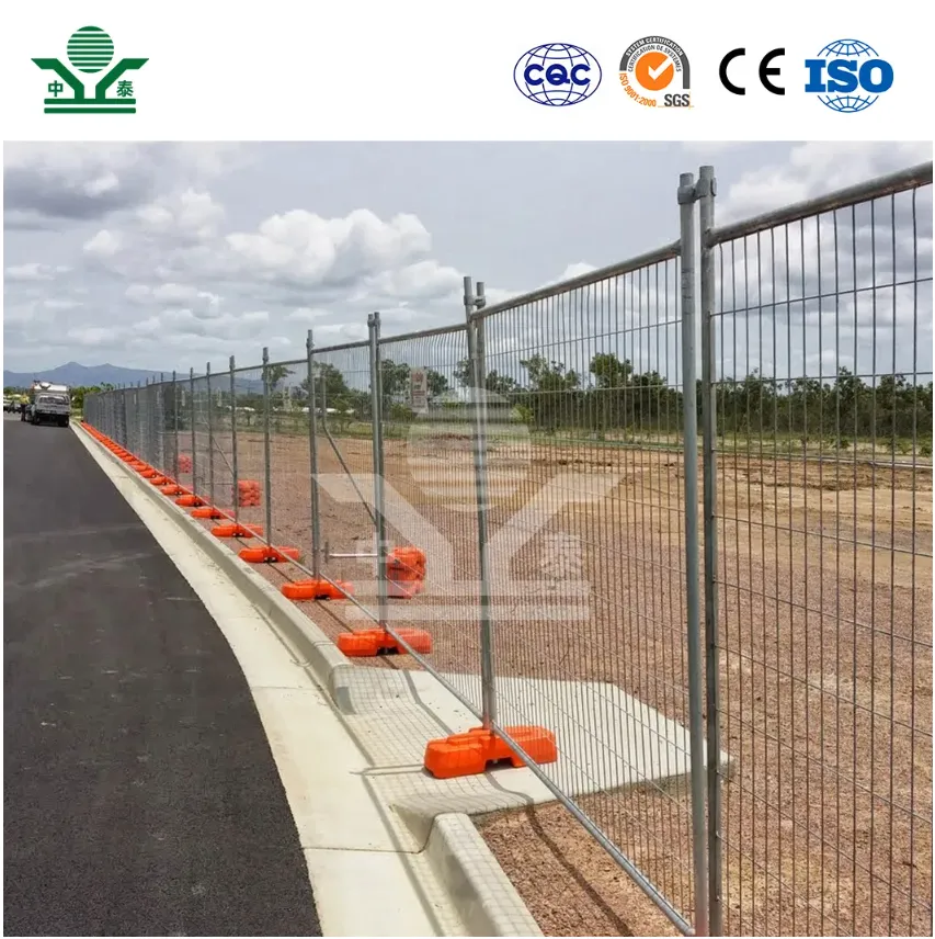 Zhongtai Galvanized Temporary Fence Panels 30 X 30 X 150 mm Exterior Square Steel Rod/Pipe Canada Temporary 6 Foot Fence