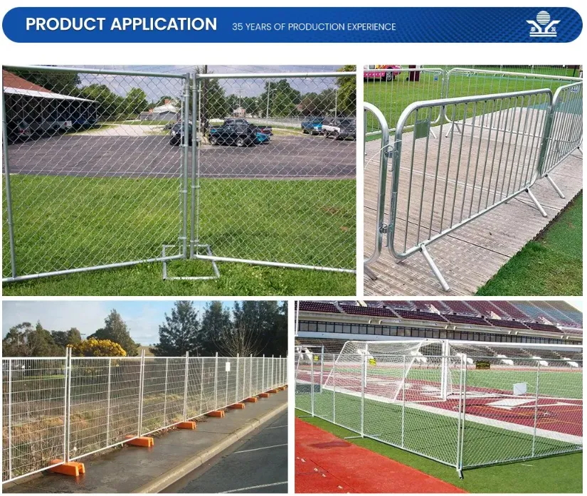 Zhongtai Galvanized Temporary Fence Panels 30 X 30 X 150 mm Exterior Square Steel Rod/Pipe Canada Temporary 6 Foot Fence