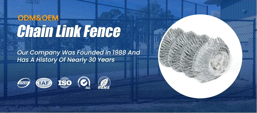 Zhongtai PVC Coated Chain Link Mesh Fence Mesh Size Customized