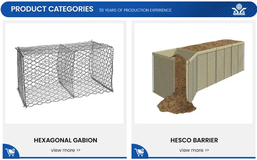 Zhongtai  PVC Coated Gabion Mesh Basket