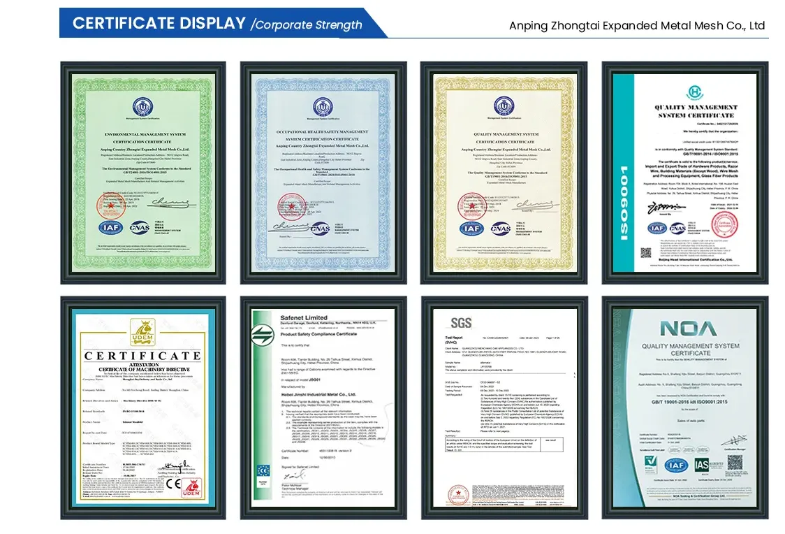 Zhongtai PVC Coated Chain Link Mesh Fence Mesh Size Customized