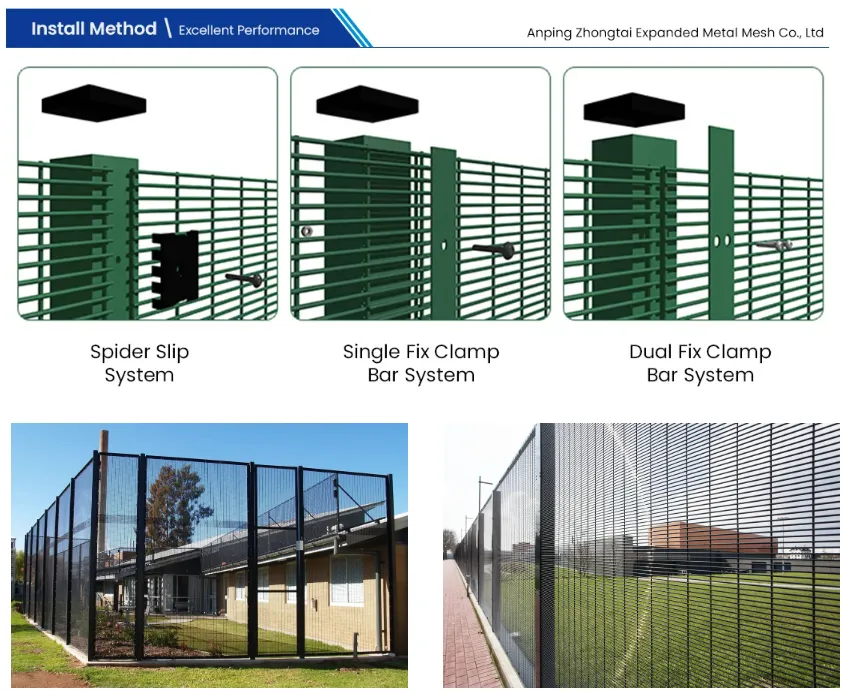 Zhongtai Anti-Climb Fence  China Manufacturing 5.5mm 6.0mm Wire Diameter 358 Prison Mesh Fencing