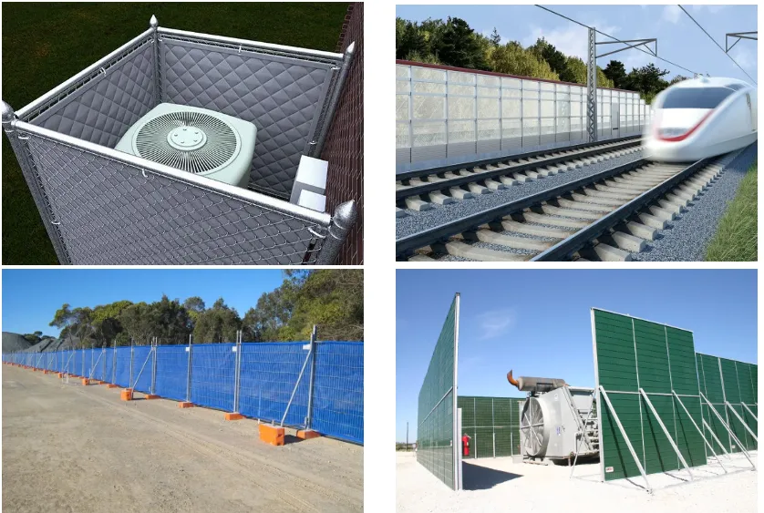 Zhongtai Grey Sound Barrier China Wholesalers Transparent Sound Barrier 80mm 100mm 120mm 140mm Thickness Construction Site Noise Barrier