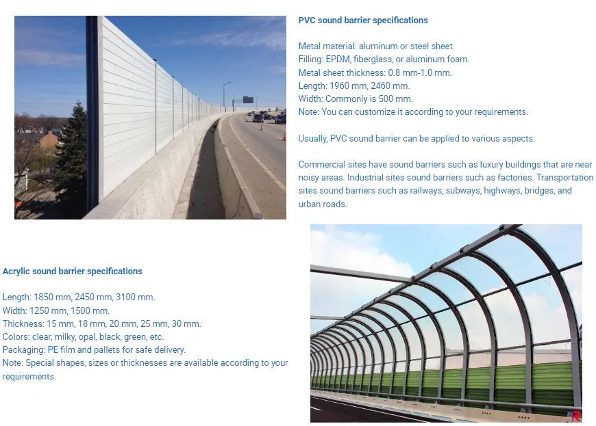 Zhongtai Grey Sound Barrier China Wholesalers Transparent Sound Barrier 80mm 100mm 120mm 140mm Thickness Construction Site Noise Barrier