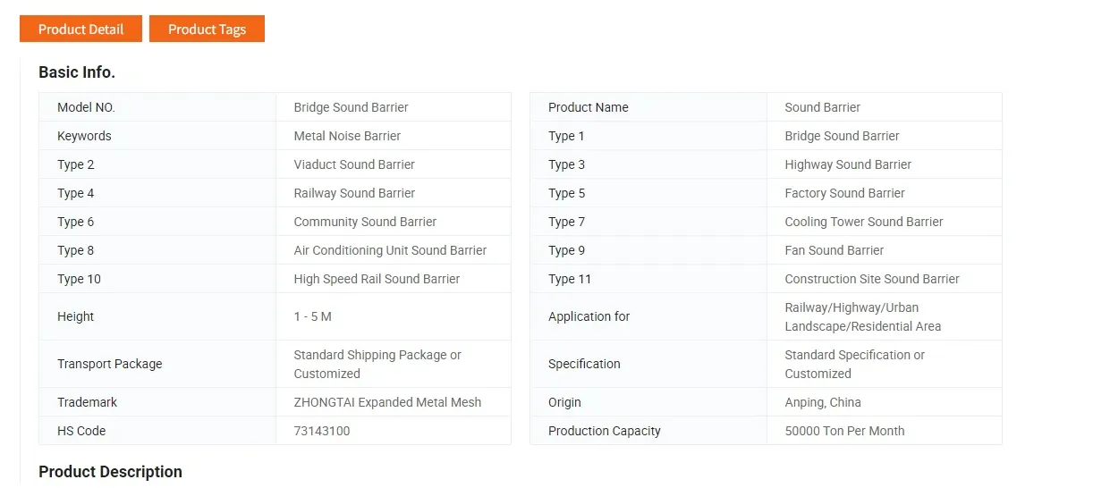 Sound Fenc Barrier China Wholesalers Noise Proof Fencing 2000*5000*70 Bridge Sound Barrier