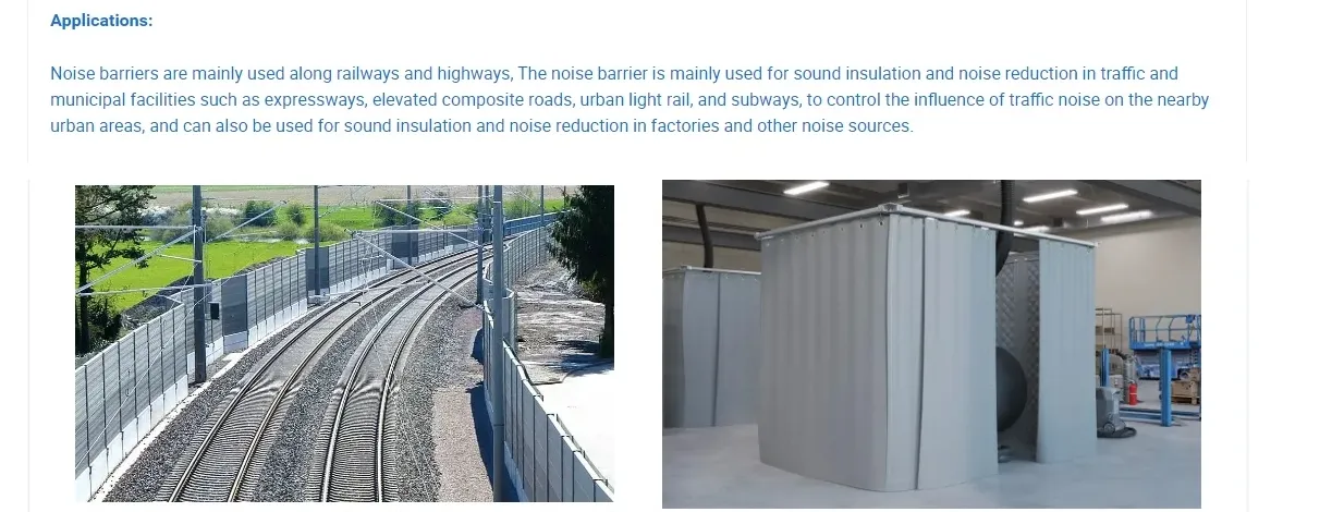 Sound Fenc Barrier China Wholesalers Noise Proof Fencing 2000*5000*70 Bridge Sound Barrier