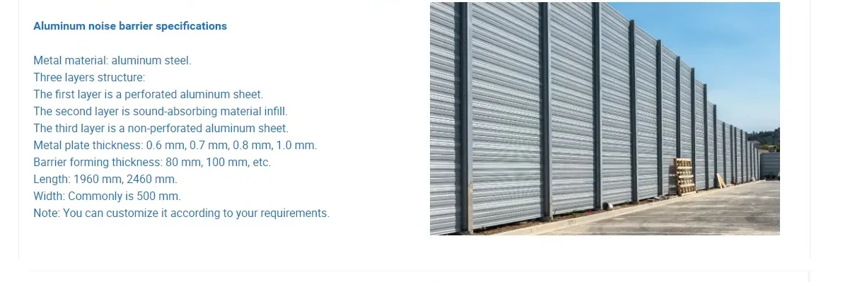 Sound Fenc Barrier China Wholesalers Noise Proof Fencing 2000*5000*70 Bridge Sound Barrier