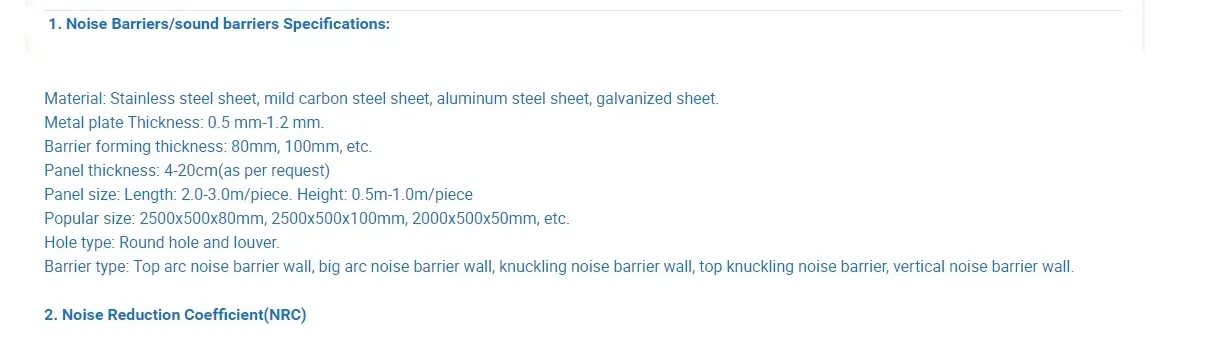 Sound Fenc Barrier China Wholesalers Noise Proof Fencing 2000*5000*70 Bridge Sound Barrier