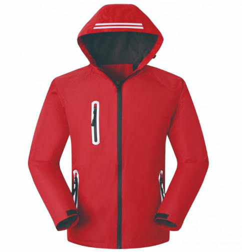 Mens Windproof Jacket Hidden Hood Pocket