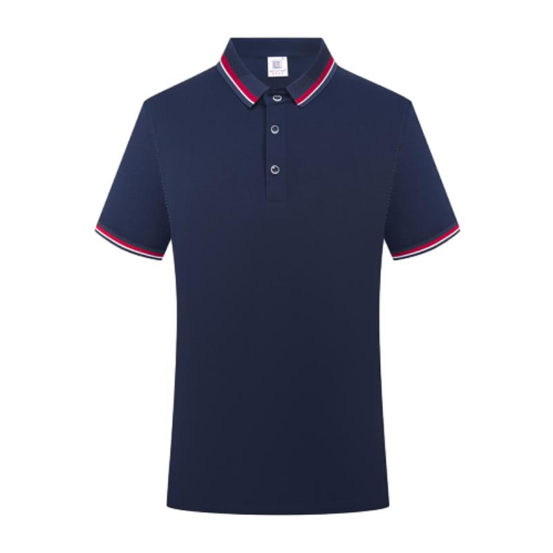 similar to mens blue polo shirt but with a touch of elegance