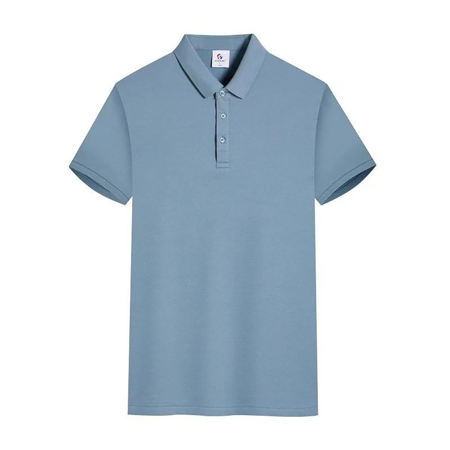 gray polo shirt