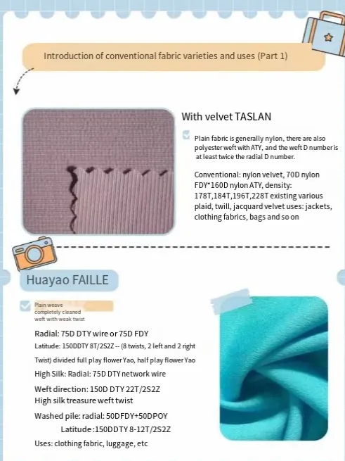 Several popular and hot fabrics ~