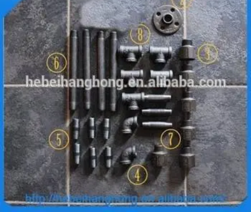 3/4" Malleable Iron Fittings for Furniture & Plumbing