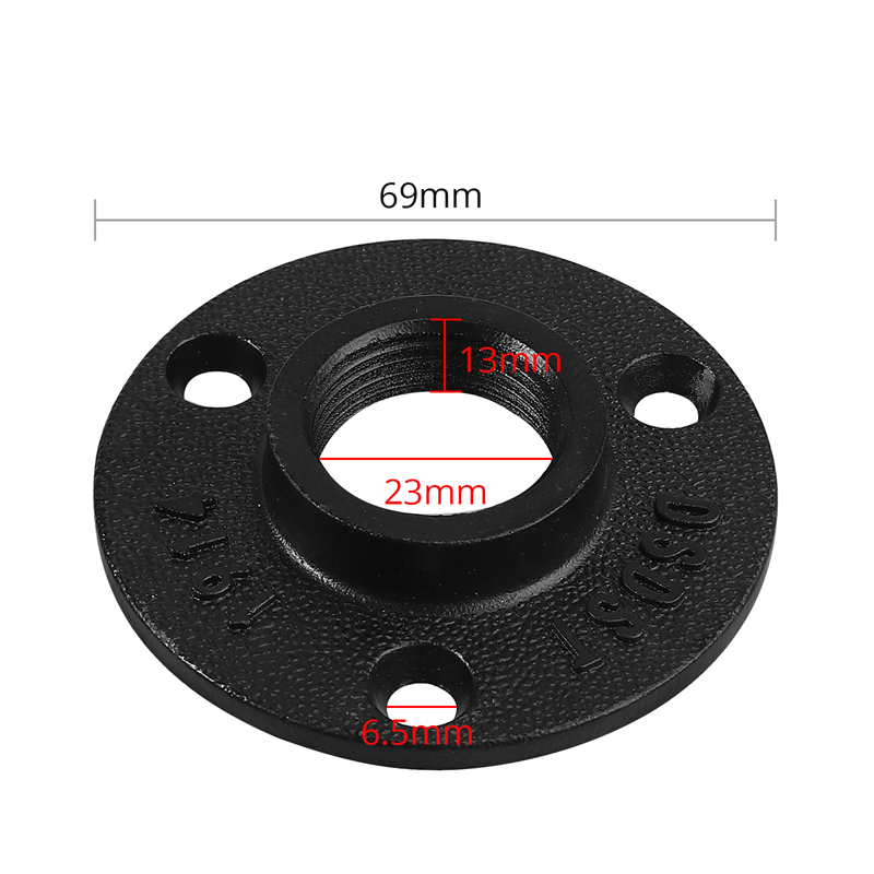 Strong Aluminum Alloy 3-Hole BSP Wall Flange for Rack Shelves
