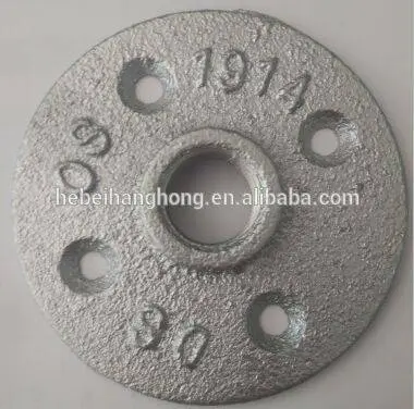 Serviceable Antique 1/2 or 3/4 inch galvanized iron floor flange