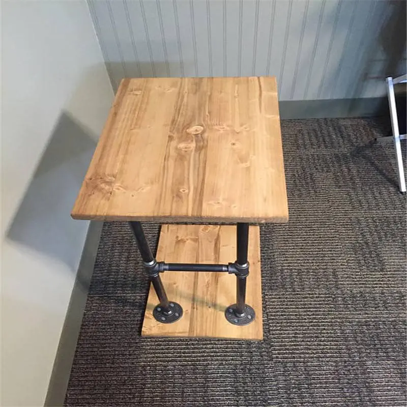 Industrial Furniture Industrial Pipe Table with malleable iro pipe fittings