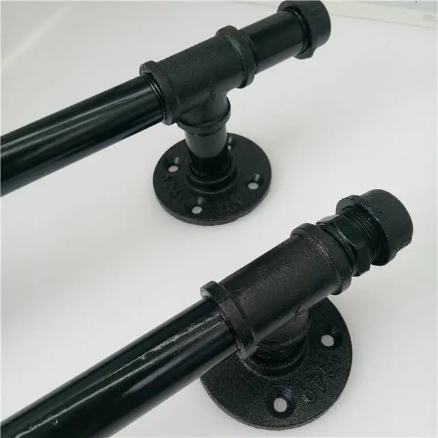 3/4 malleable iron casting vintage black pipe fitting elbow,tee,floor flange,reducer,coupling,union for barstool