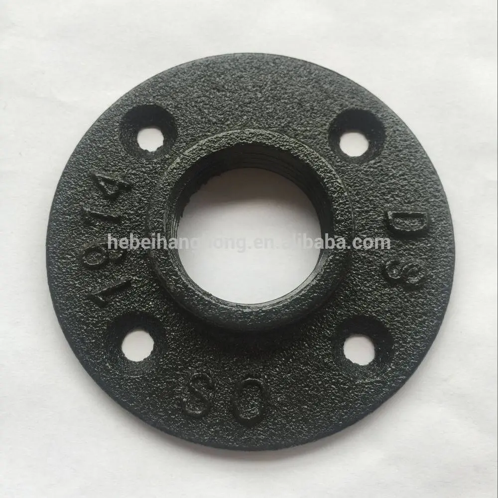 1/2 malleable iron pipe fitting floor flange used in wrought iron wood pipe fitting