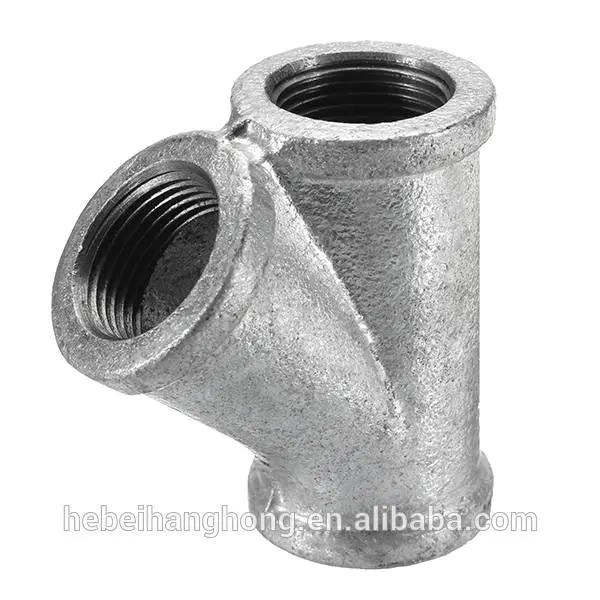 1/2 3/4 1" Galvanized Malleable Iron 45 Degree Female Y Branch