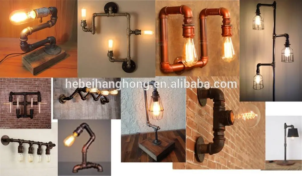 DIY metal pipe pendant light fixture, 3/4" metal pipe elbow