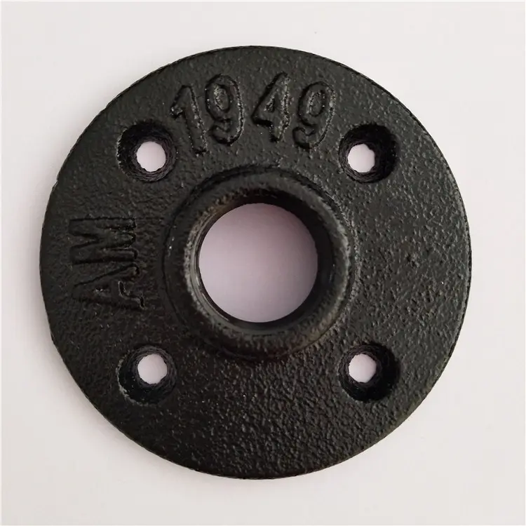 Class 150 black Malleable Iron Pipe Fitting floor flange