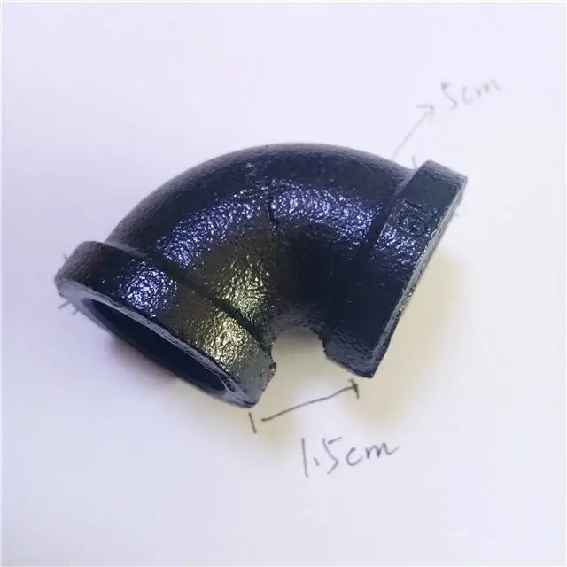 wholesale 1/2inch malleable iron black 90 degree pipe elbow