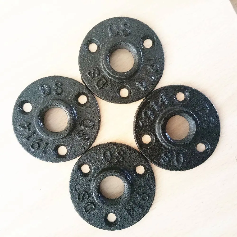Black color Malleable cast iron 1/2 inch floor flange