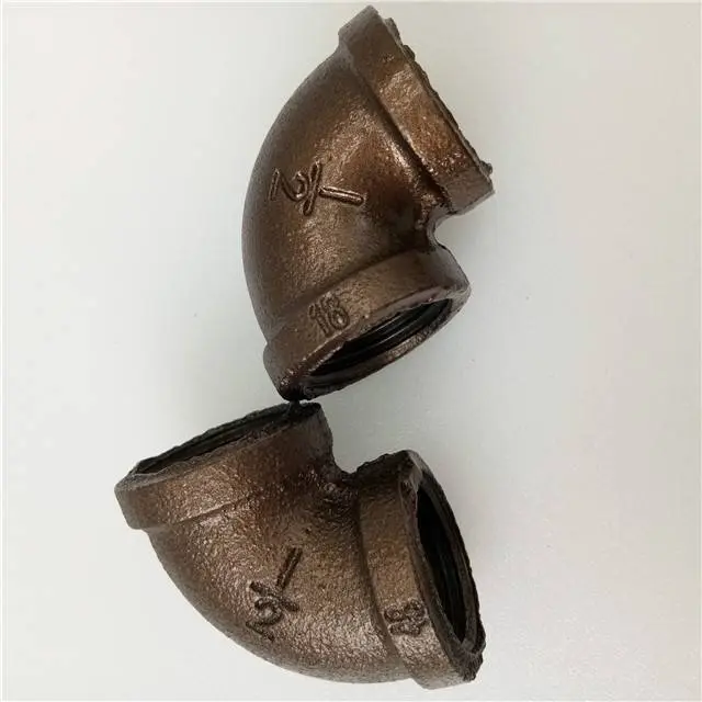 90 degree black malleable iron elbow pipe fittings used for water pipe joint