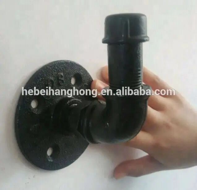 20mm black Industrial Pipe Coat Hook