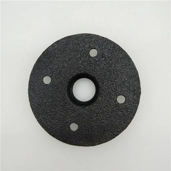 natural and Black malleable iron floor flanges pipe fittings