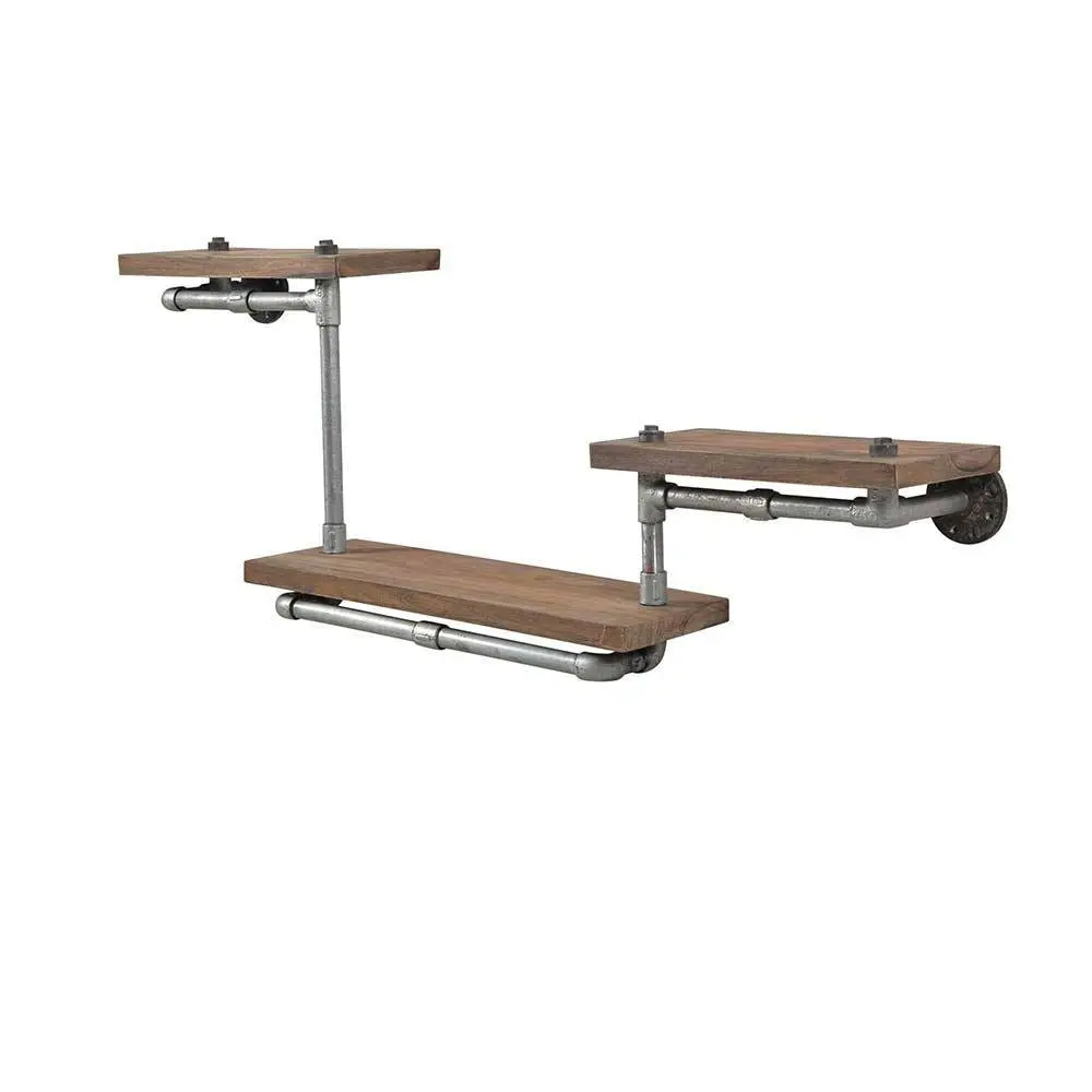 black or galvanized uindustrial pipe bookcase with floor flange