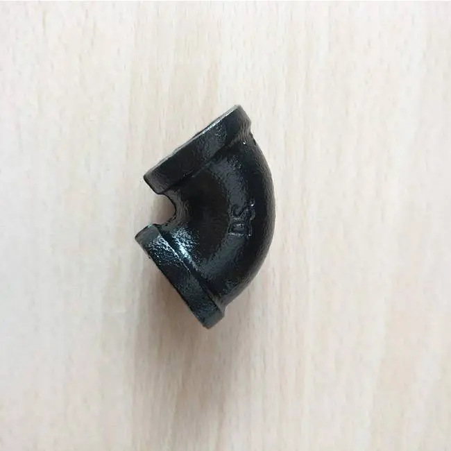 1/2 inch black E-coating malleable iron elbow