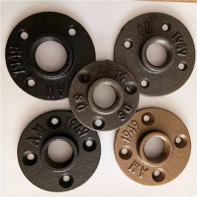Durable DN15 1/2" Malleable Iron Threaded Floor Flange