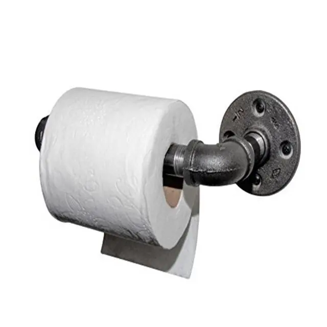 EASY DIY MALLEABLE IRON PIPES TOILET PAPER HOLDER