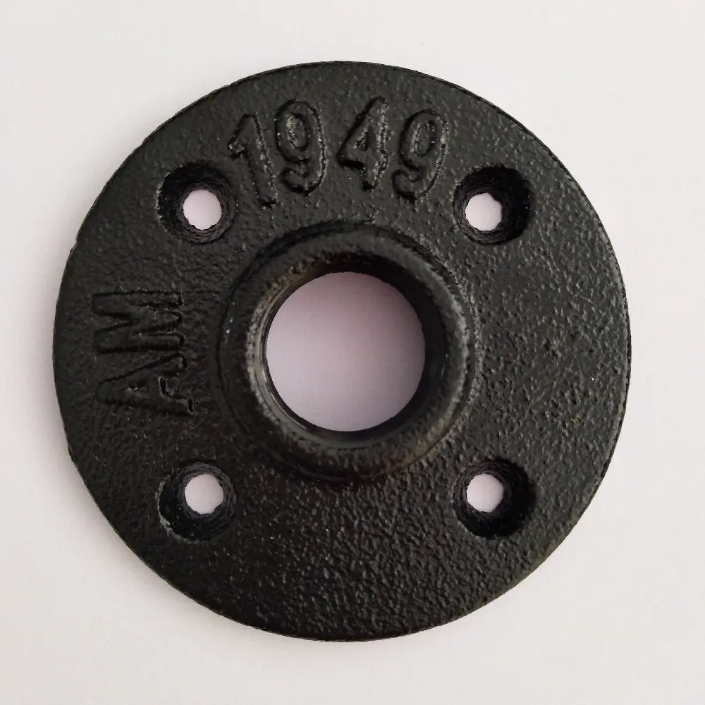 Trade assurance supplier1/2 inch black floor flange used in retro industrial plumbing pipe