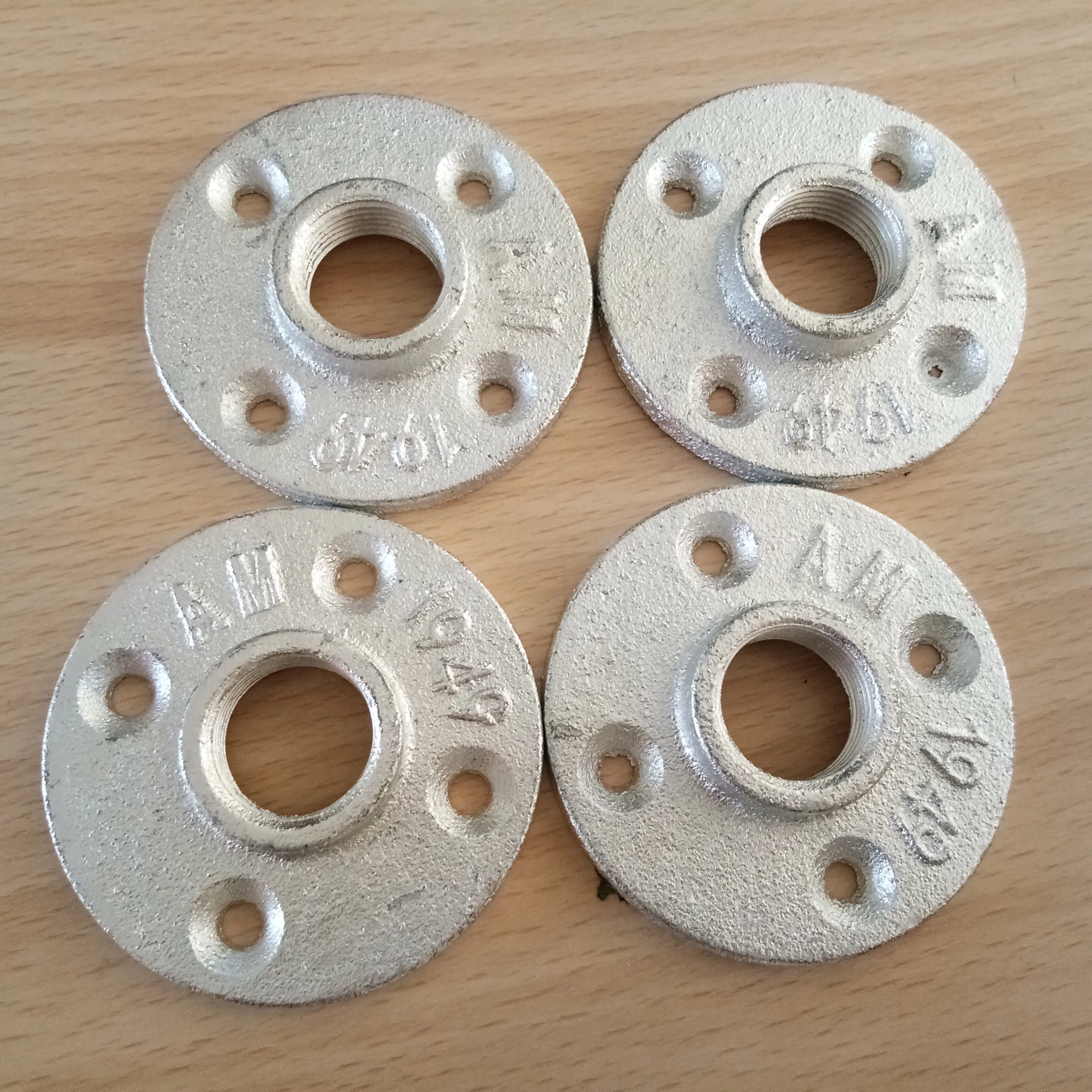 galvanized pipe floor flange, tee, elbow, for cast iron bracket for cast iron pedestal table bases