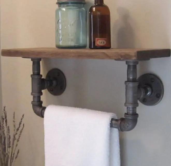 Thread BSP Malleable Iron Pipe Fittings Wall Mount Floor Antique 1/2