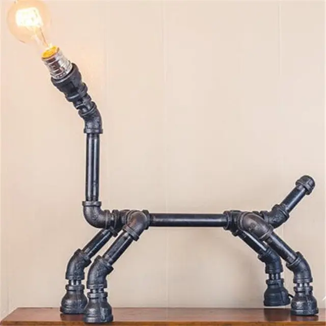 Industrial Edison Bulb Light -cast Iron Pipe Table Lamp fittings