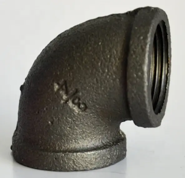 malleable iron reducing 90 degree elbow used for cast iron table and pipe brackets