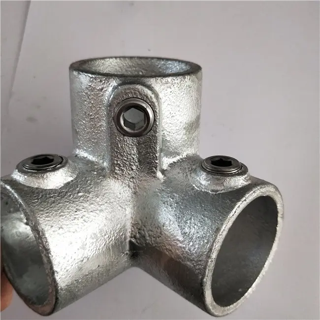 key clamp fitting 90 degree three socket tee