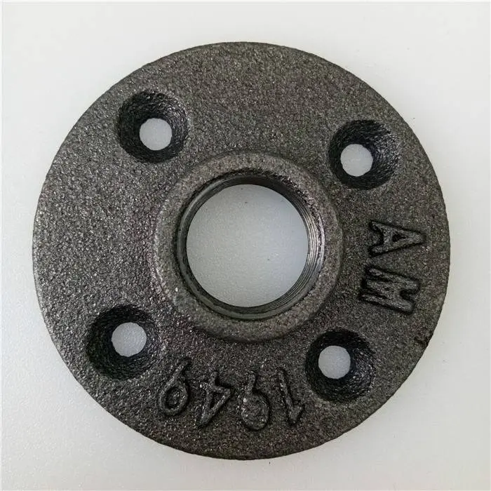 3/4inch malleable iron pipes fittings threaded flange floor
