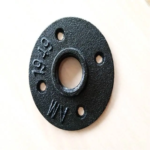 black Malleable Cast Iron Pipe Fittings/ Floor Flange