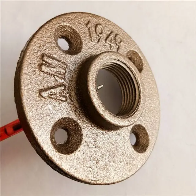 1/2 inch cast iron malleable iron Brass color Decorative Pipe Flange