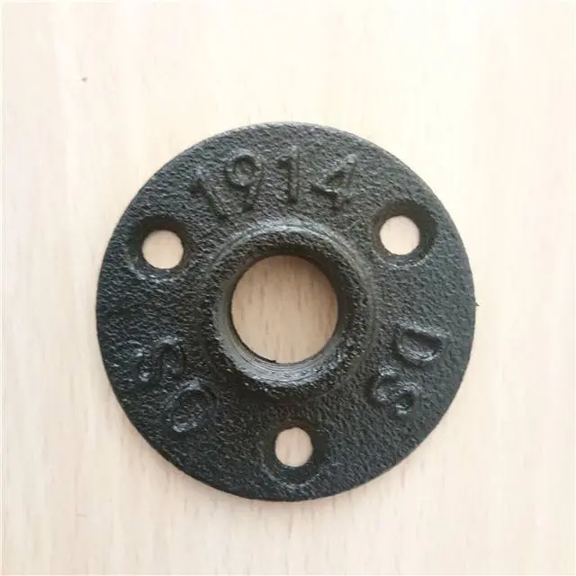 black malleable iron BSP threaded iron floor flanges