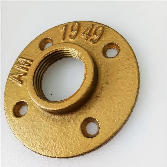 Thread BSP Malleable Iron Pipe Fittings Wall Mount Floor Antique 1/2