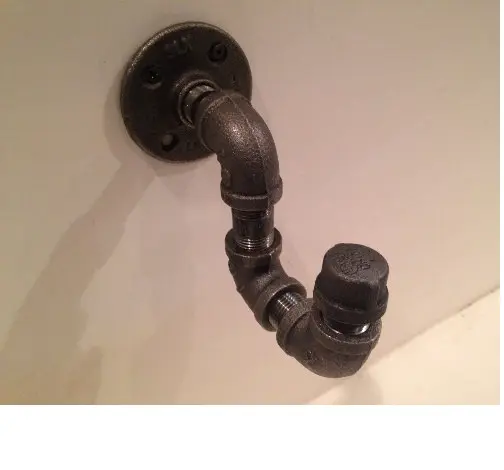 Industrial Black Pipe Curtain Rod Brackets Bracket Hook Industrial Home Decor and Design Decoration